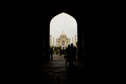 Entering the Taj Mahal