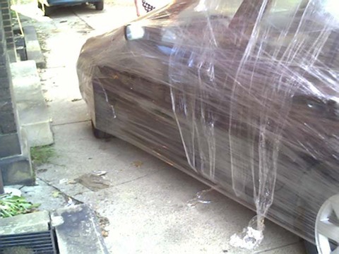 BMW saran wrapped