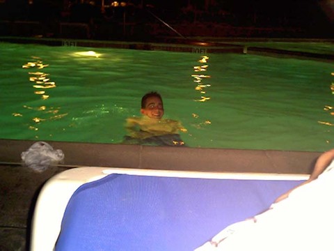 Seth in pool