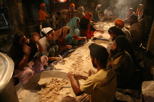 Preparing Roti in India